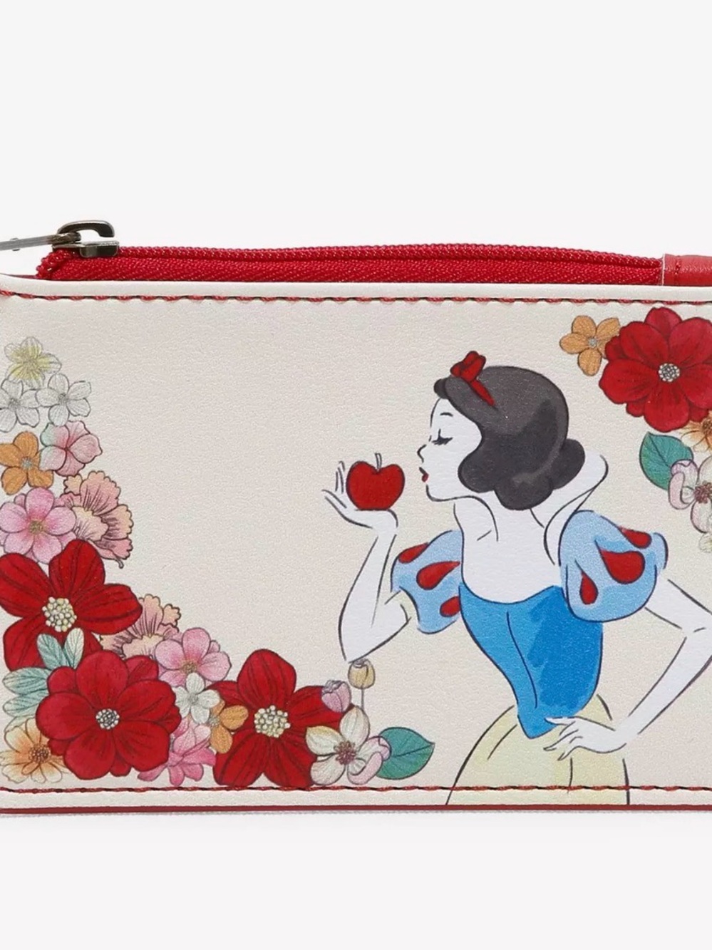 Disney Snow White Floral Zip Wallet - Red & Cream